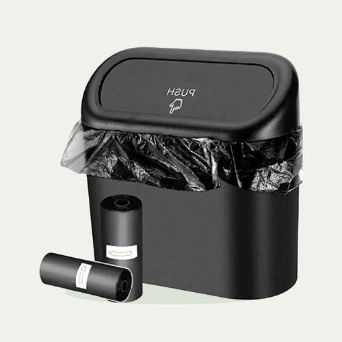 EazAuto mini hanging car bin with lid